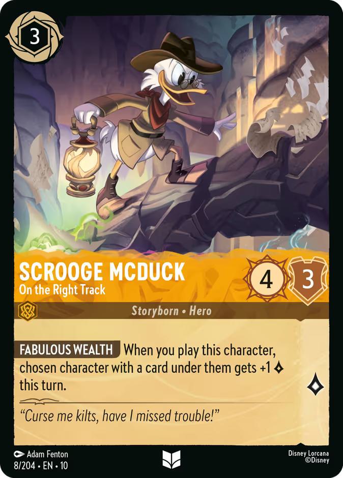 Scrooge McDuck - On the Right Track - 8/204 [Whispers in the Well] [Non-Foil]