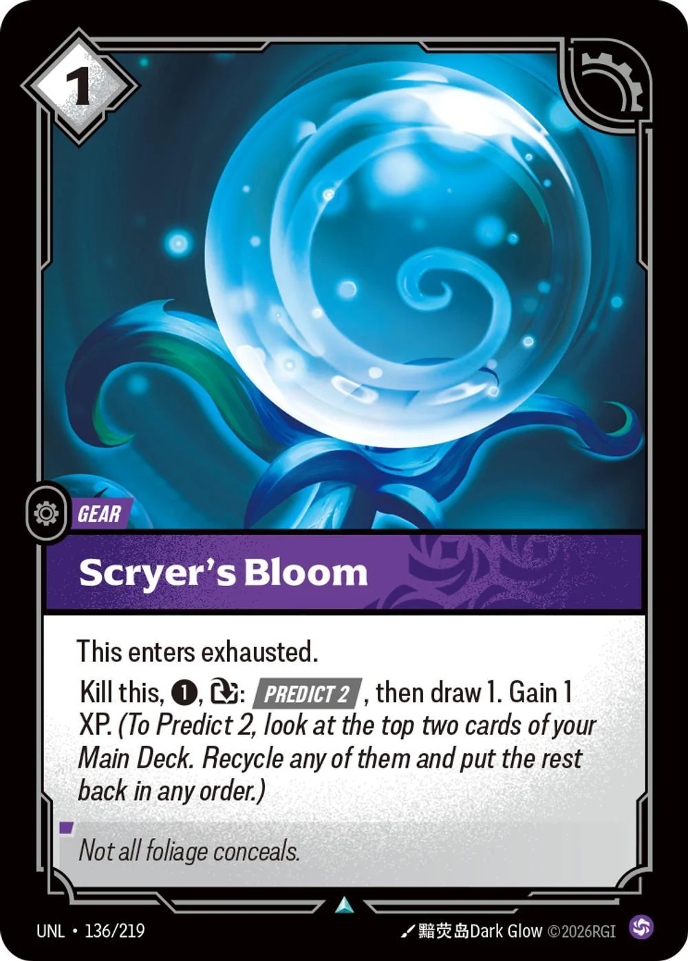 Scryer's Bloom - 136/219 [Unleashed] [Non-Foil]
