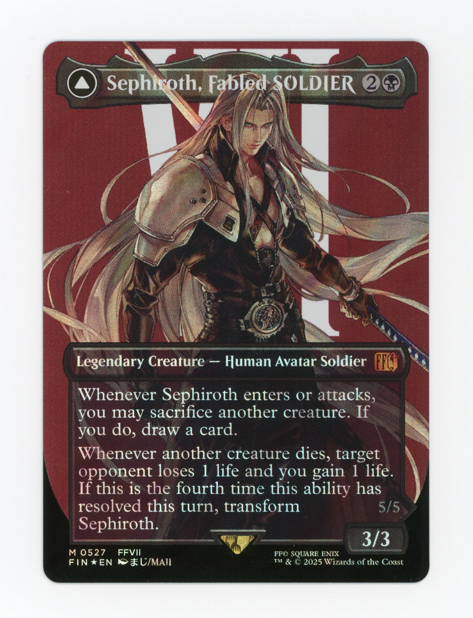 Sephiroth, Fabled SOLDIER // Sephiroth, One-Winged Angel — Borderless|Character|Surge Foil — ID 16498