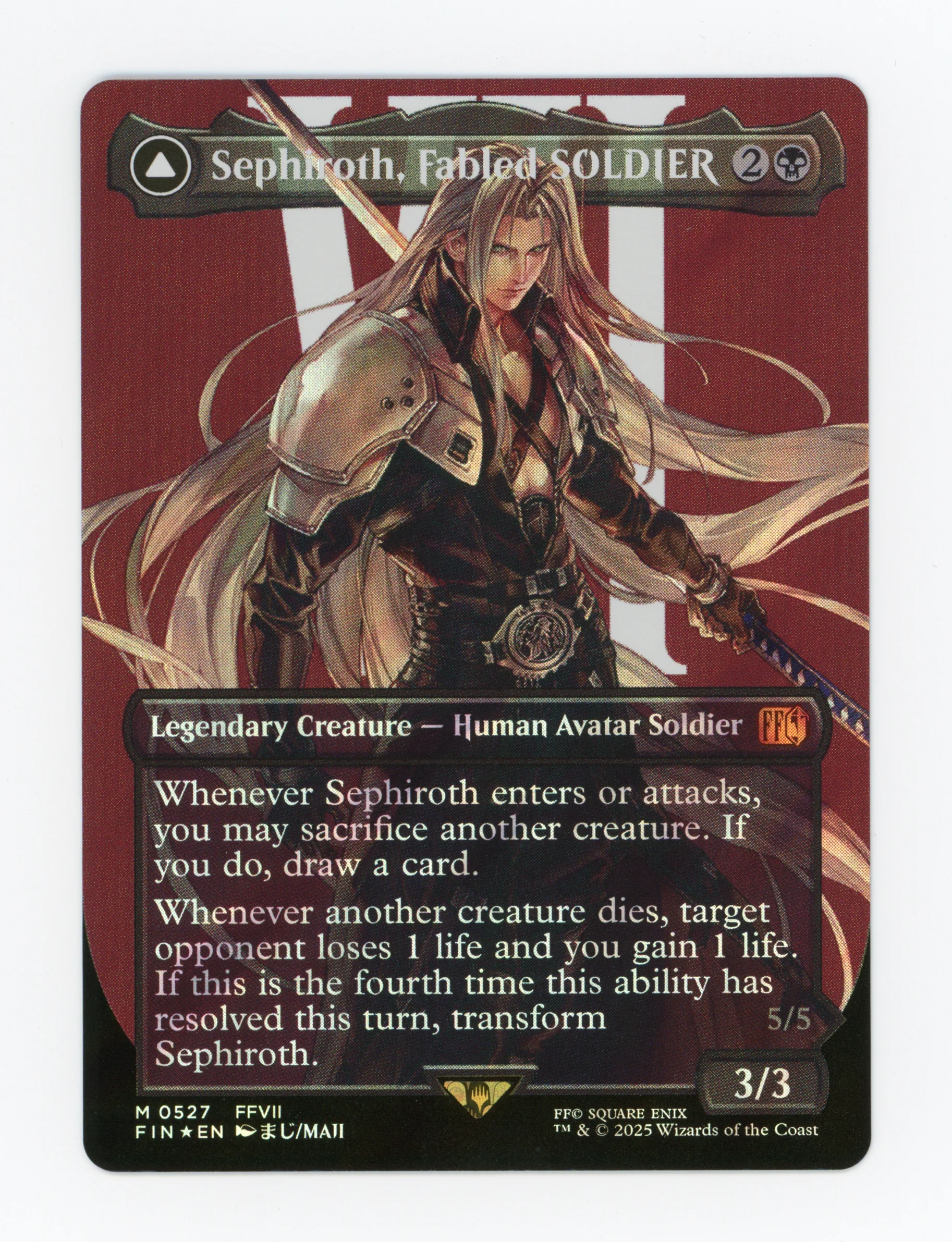 Sephiroth, Fabled SOLDIER // Sephiroth, One-Winged Angel — Borderless|Character|Surge Foil — ID 16741