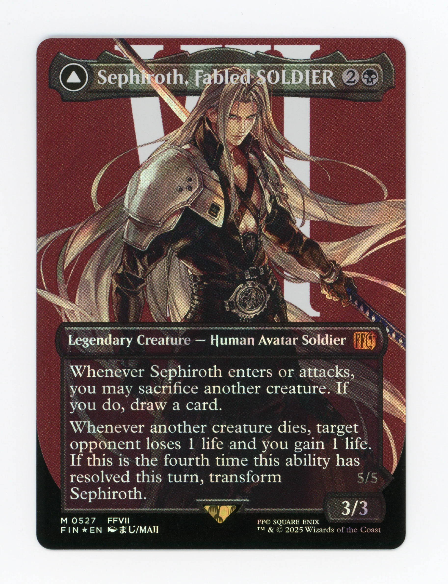 Sephiroth, Fabled SOLDIER // Sephiroth, One-Winged Angel — Borderless|Character|Surge Foil — ID 16954