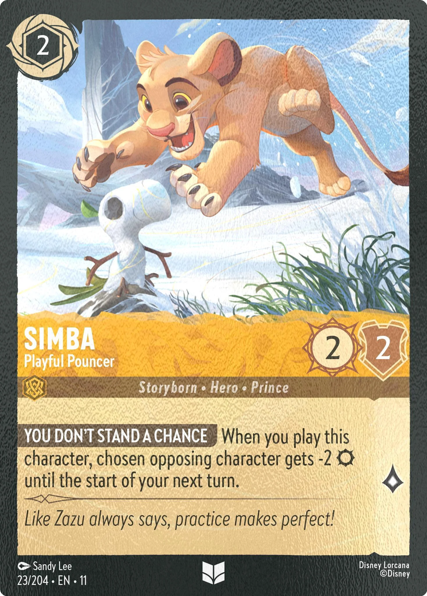 Simba - Playful Pouncer - 23/204 [Winterspell] [Cold Foil]