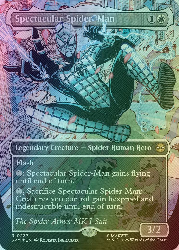 Spectacular Spider-Man [237] [Borderless] [Costume Change] [Spider-Armor] [Marvel's Spider-Man] [Textured Foil]