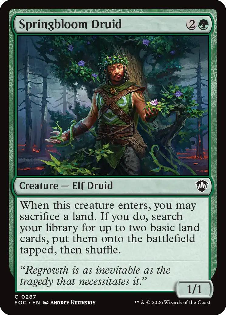 Springbloom Druid [287] [Secrets of Strixhaven: Commander] [Non-Foil]