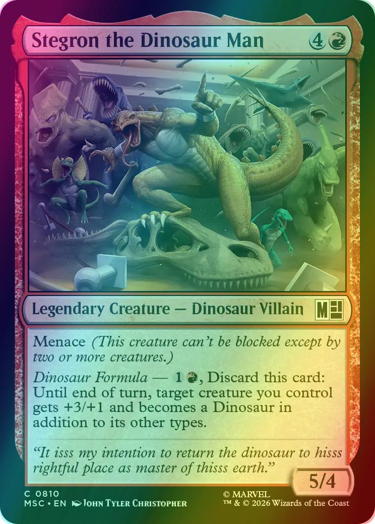 Stegron the Dinosaur Man [810] [Jumpstart] [Marvel Super Heroes: Commander] [Foil]