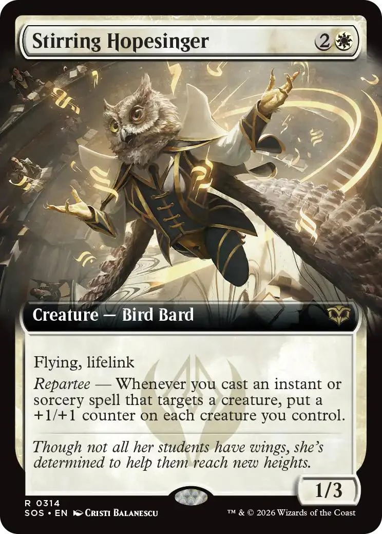 Stirring Hopesinger [314] [Extended Art] [Secrets of Strixhaven] [Non-Foil]