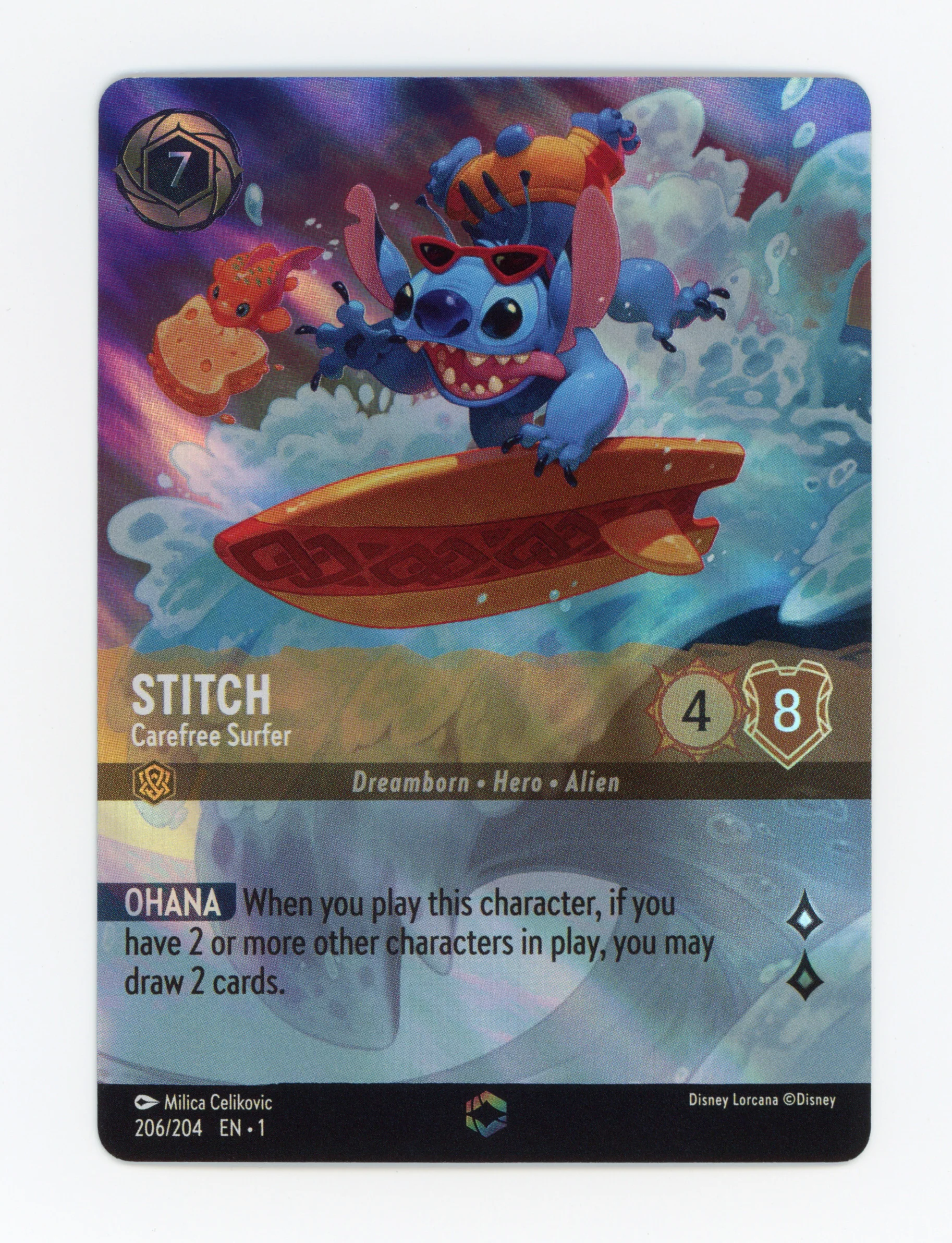 Stitch - Carefree Surfer — Enchanted|Holofoil — ID 17198