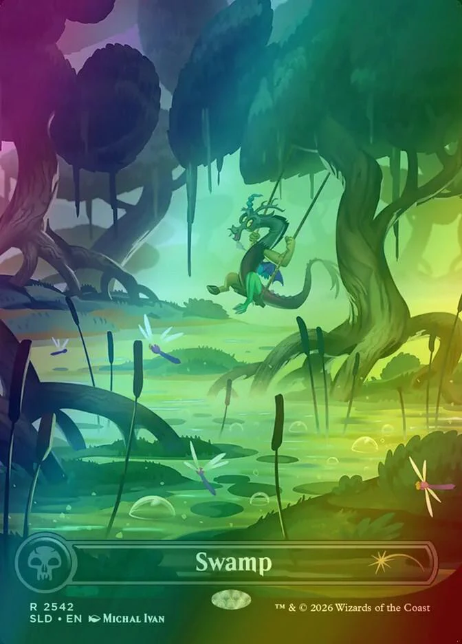 Swamp [2542] [Borderless] [Lands of Equestria] [Secret Lair Drop] [Foil]