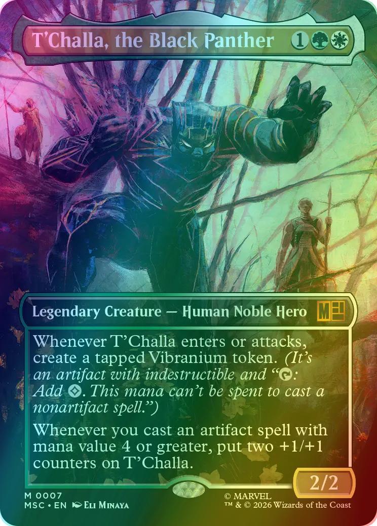 T'Challa, the Black Panther [7] [Borderless] [Marvel Super Heroes: Commander] [Foil]