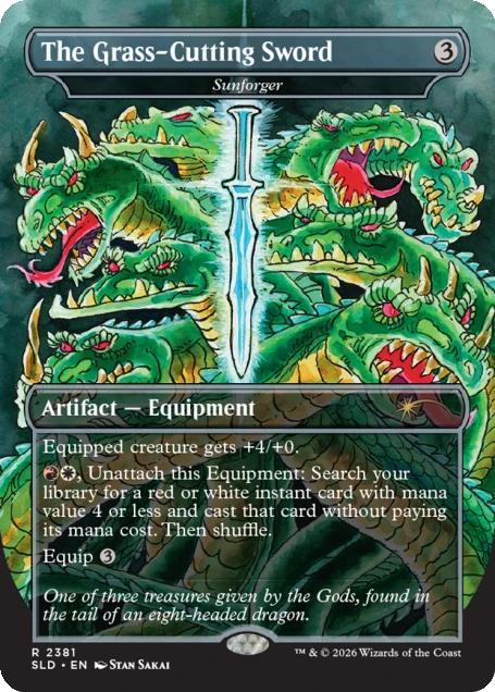 The Grass-Cutting Sword - Sunforger [2381] [Borderless] [Stan Sakai] [Secret Lair Drop] [Non-Foil]