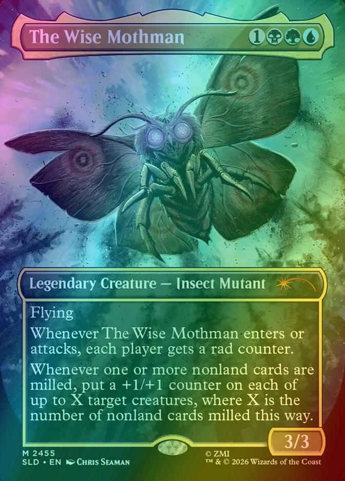The Wise Mothman [2455] [Borderless] [Fallout: Rad] [Secret Lair Drop] [Foil]