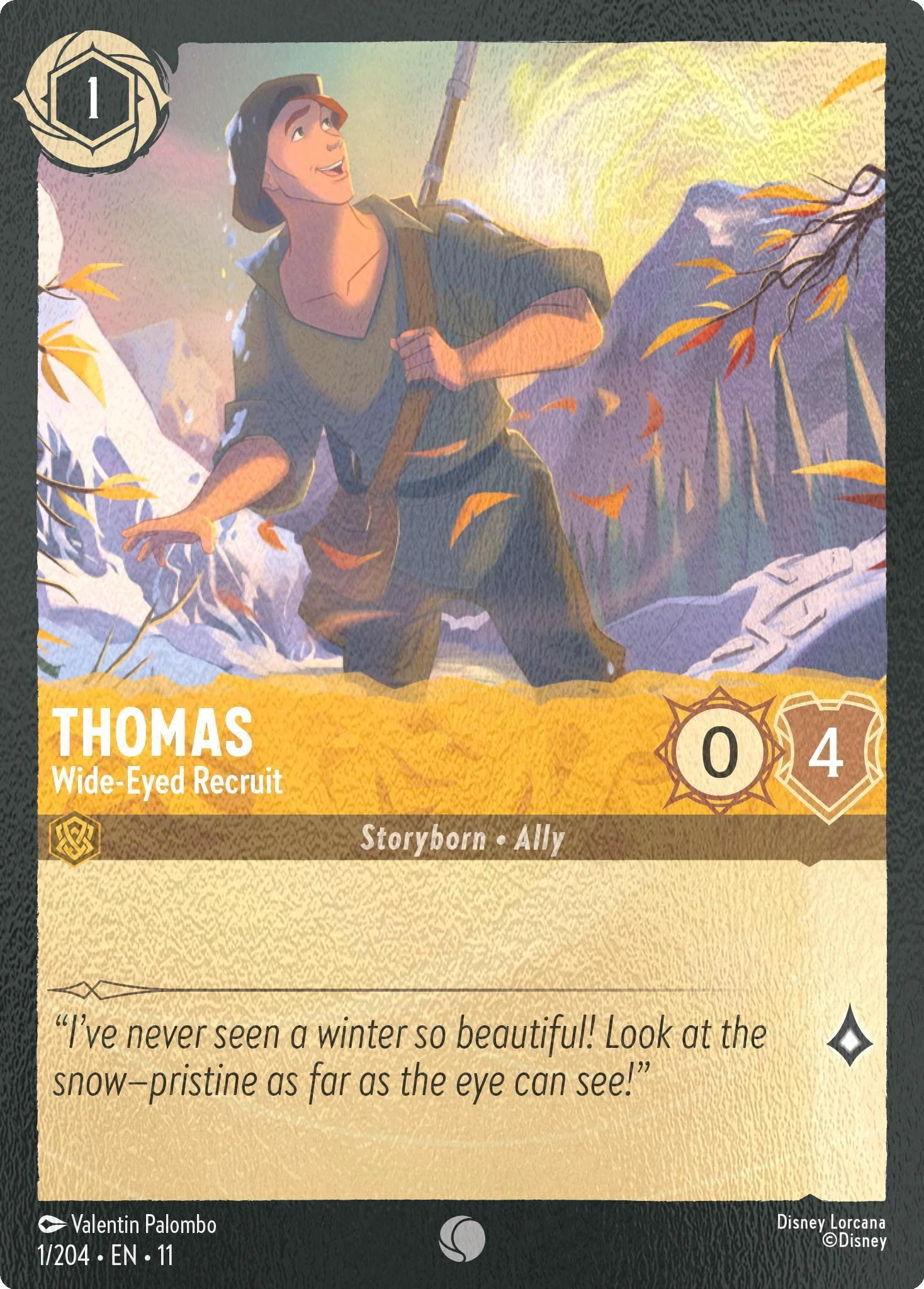 Thomas - Wide-Eyed Recruit - 1/204 [Winterspell] [Cold Foil]
