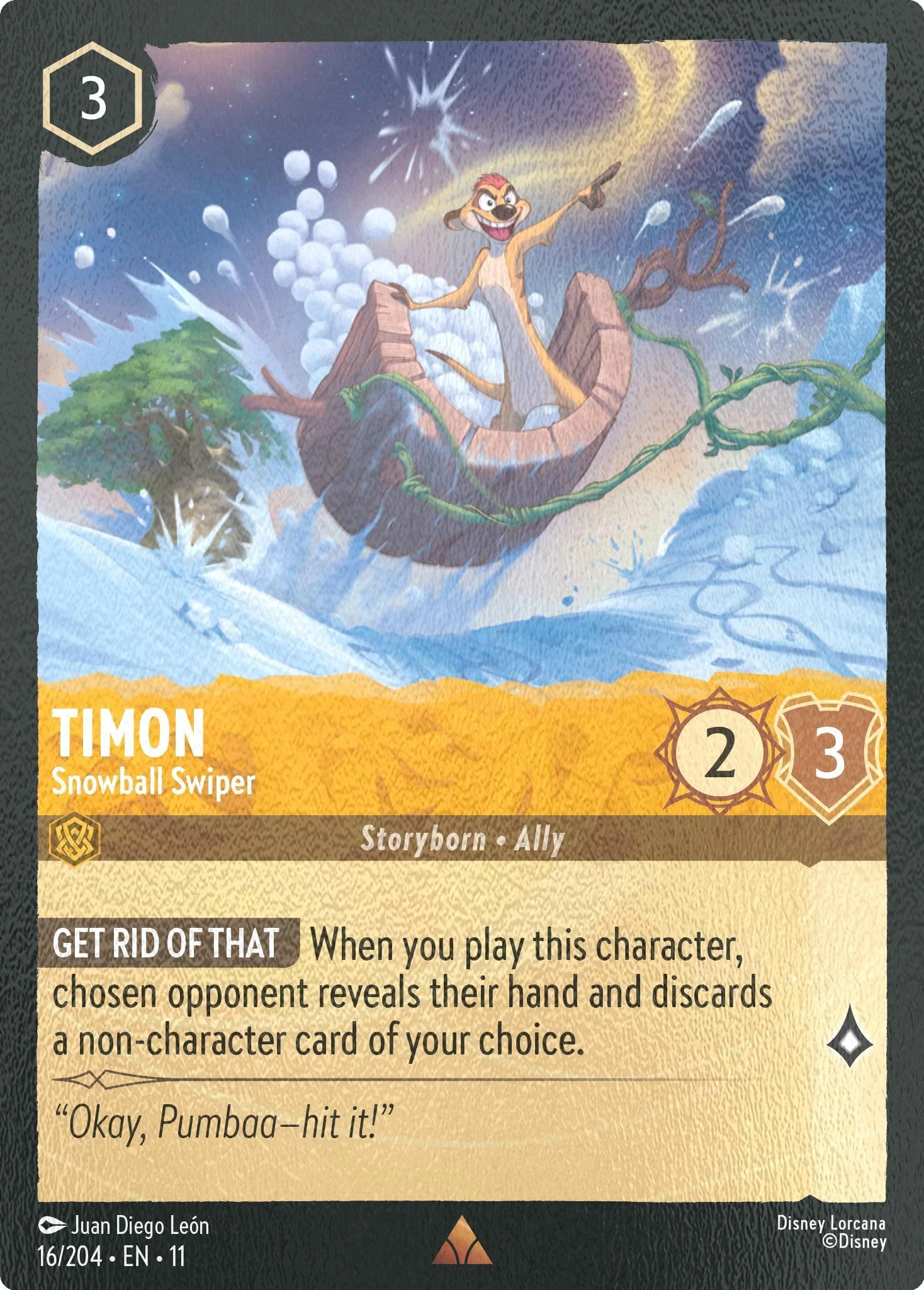 Timon - Snowball Swiper - 16/204 [Winterspell] [Cold Foil]
