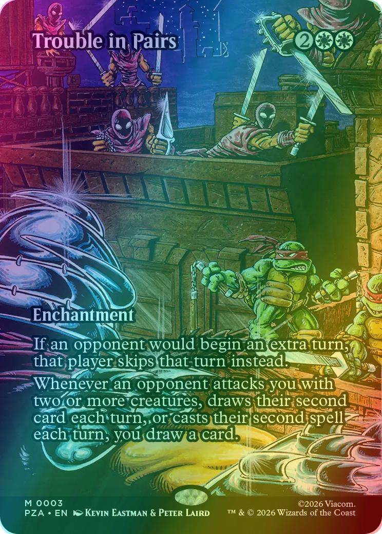 Trouble in Pairs [3] [Borderless] [Teenage Mutant Ninja Turtles Source Material] [Foil]