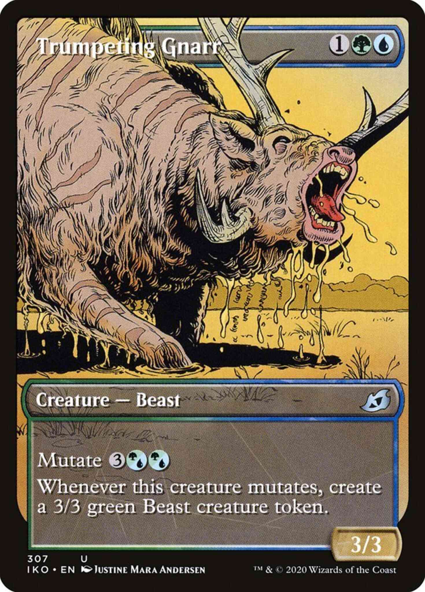 Trumpeting Gnarr [307] [Alternate Art] [Ikoria: Lair of Behemoths] [Non-Foil]