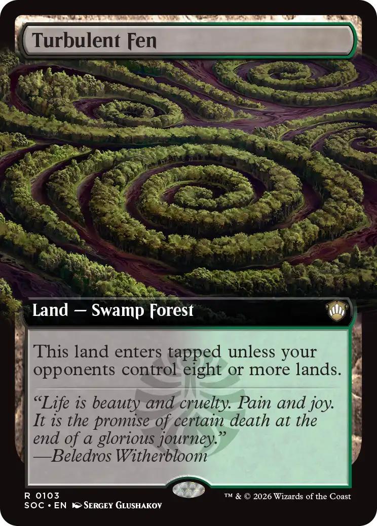 Turbulent Fen [103] [Extended Art] [Secrets of Strixhaven: Commander] [Non-Foil]