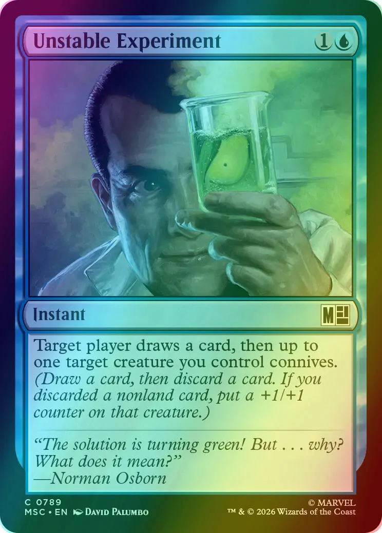 Unstable Experiment [789] [Jumpstart] [Marvel Super Heroes: Commander] [Foil]