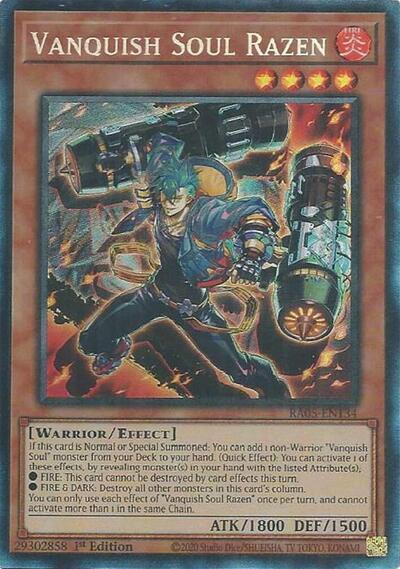 Vanquish Soul Razen - RA05-EN134 - Collector's Rare - 1st Edition