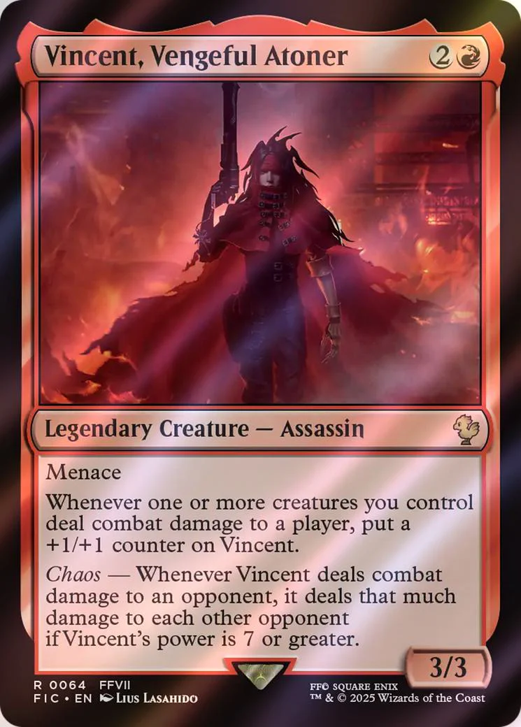 Vincent, Vengeful Atoner [64] [FINAL FANTASY: Commander] [Surge Foil]