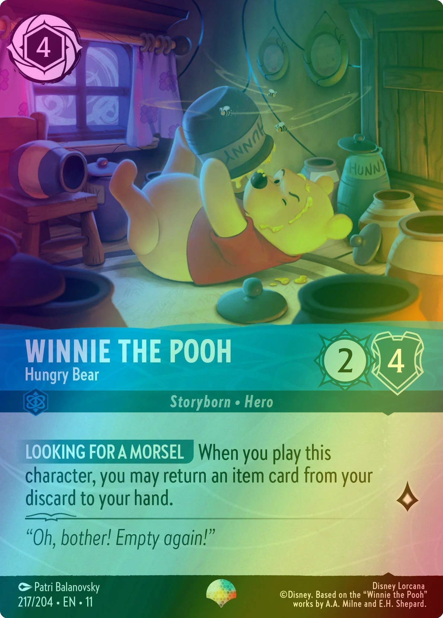 Winnie the Pooh - Hungry Bear (Epic) - 217/204 [Winterspell] [Holofoil]