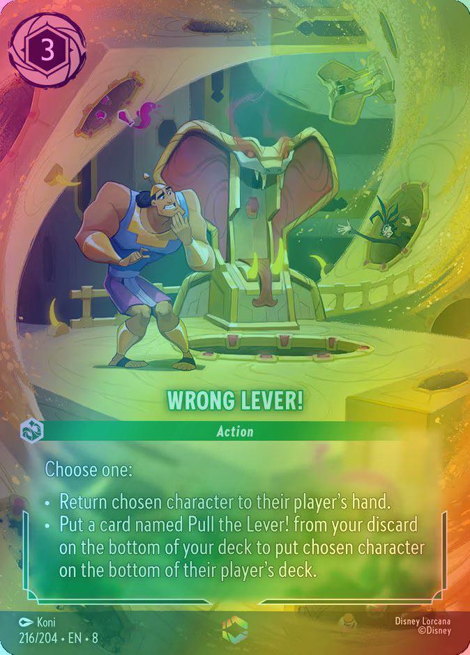 Wrong Lever! (Enchanted) - 216/204 [Reign of Jafar] [Holofoil]