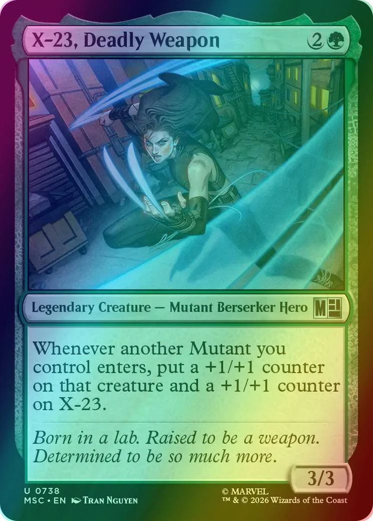 X-23, Deadly Weapon [738] [Jumpstart] [Marvel Super Heroes: Commander] [Foil]