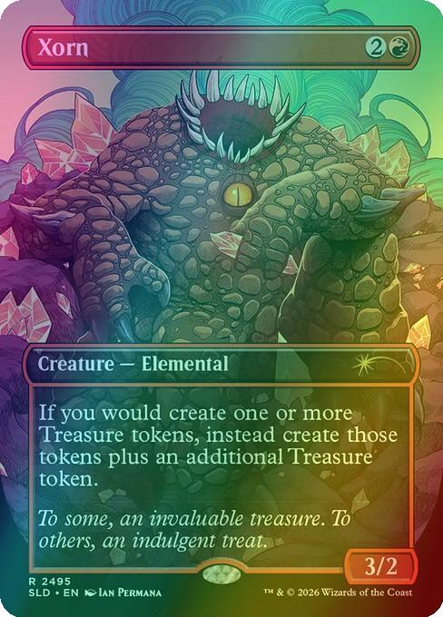 Xorn [2495] [Borderless] [D&D: Shadows Over Baldur's Gate] [Secret Lair Drop] [Foil]