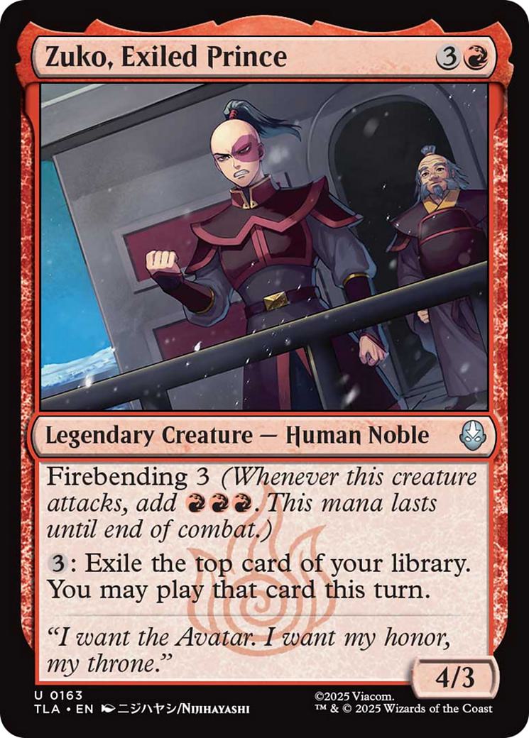 Zuko, Exiled Prince [163] [Avatar: The Last Airbender] [Non-Foil]